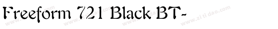 Freeform 721 Black BT字体转换